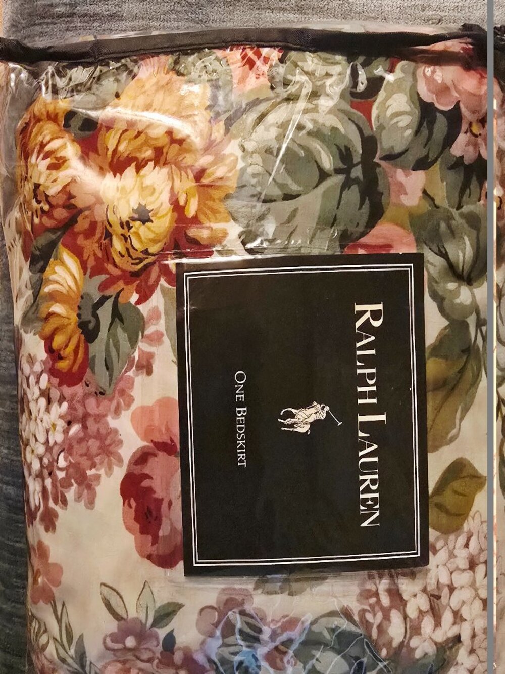 Vintage Ralph Lauren King bed skirt- Allison print